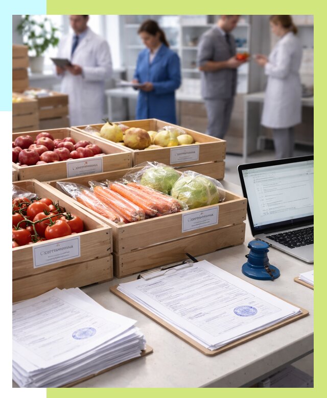 Сертификация овощей и фруктов в Находке от 8768 р. | Алешин-Нхд