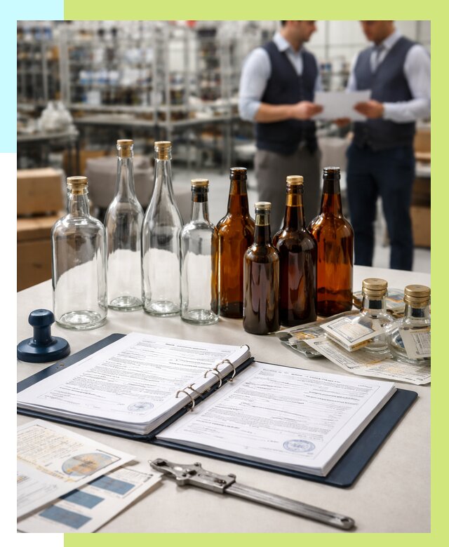 Сертификация стеклянных бутылок в Находке от 25788 р. | Алешин-Нхд