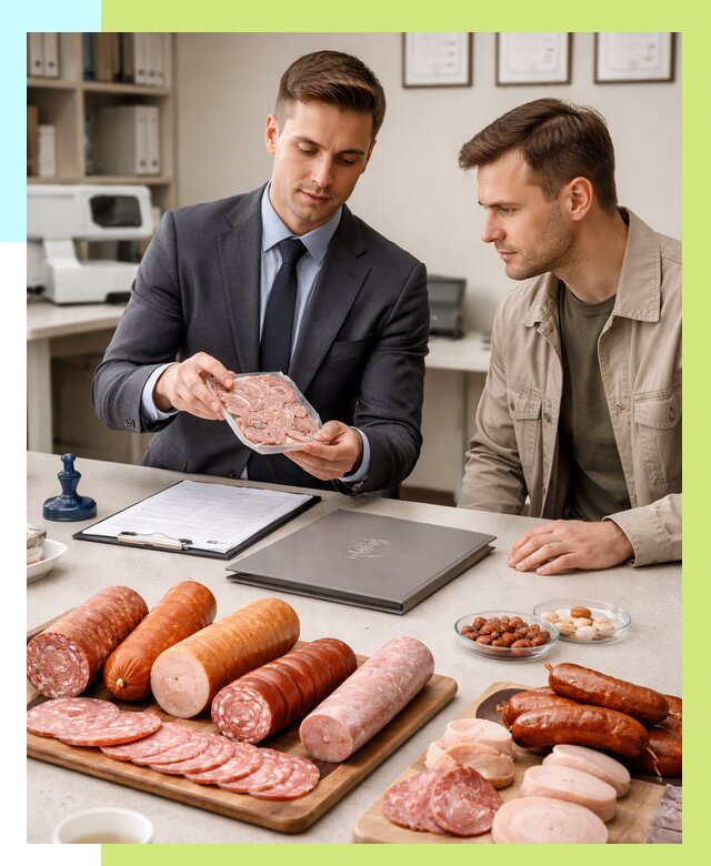 Сертификация колбасных изделий в Находке от 7736 р. | Алешин-Нхд